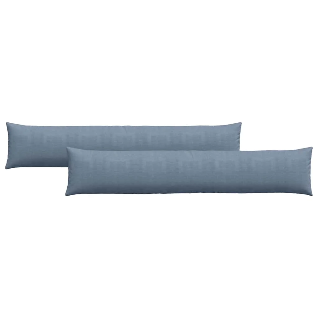 Kanapé párnák 2 pcs Kék 200 x 40 cm Bársonyos szövet