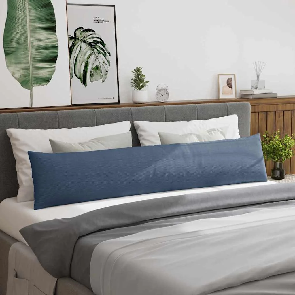 Kanapé párnák 2 pcs Kék 200 x 40 cm Bársonyos szövet