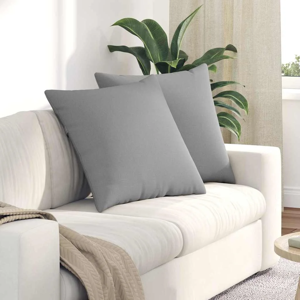 Kanapé párnák 2 pcs Szürke 80 x 80 cm szövet