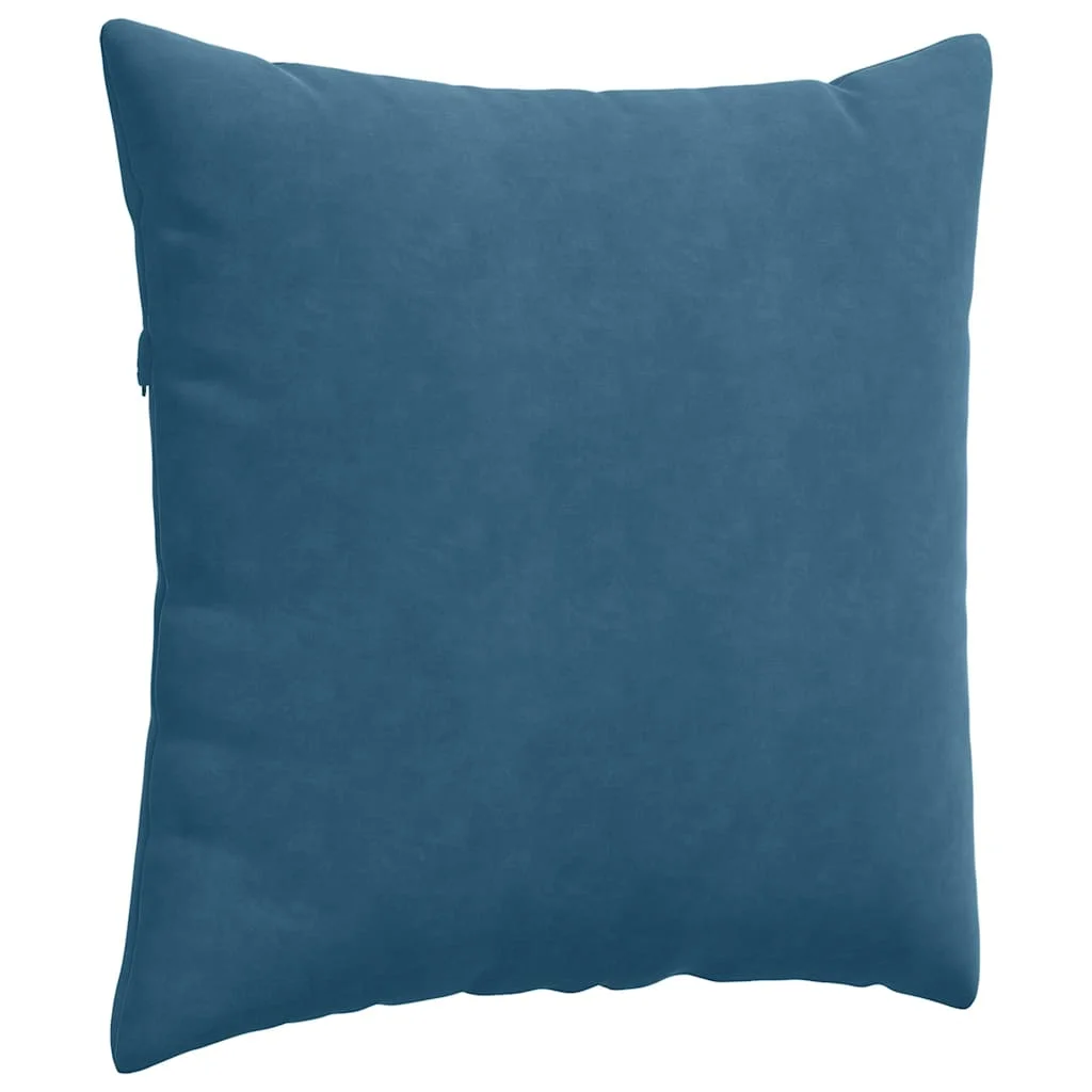 Kanapé párnák 2 pcs Kék 80 x 80 cm Bársonyos szövet