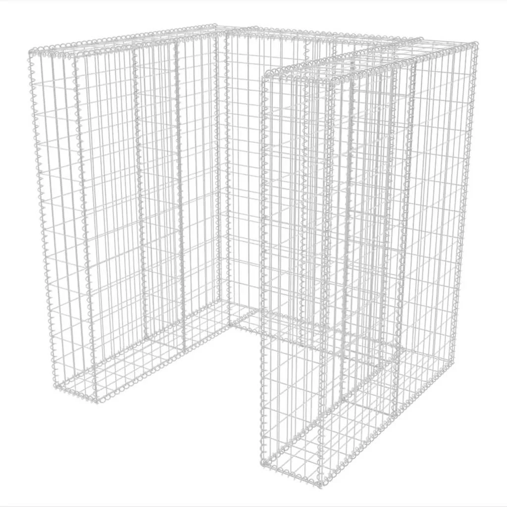 Acél gabion 1 db gurulós kukához 110 x 100 x 120 cm 