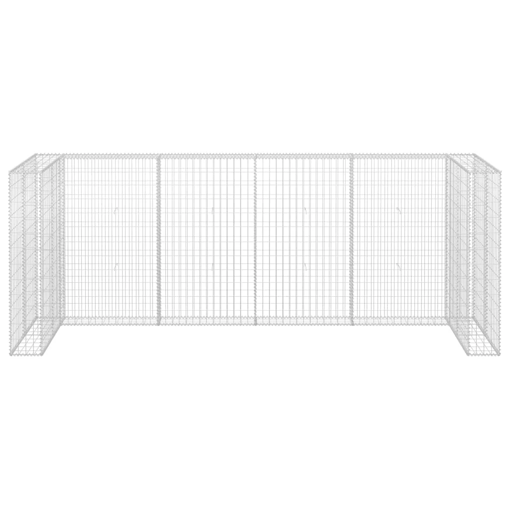 Horganyzott acél gabionfal szemeteskukákhoz 320 x 100 x 120 cm