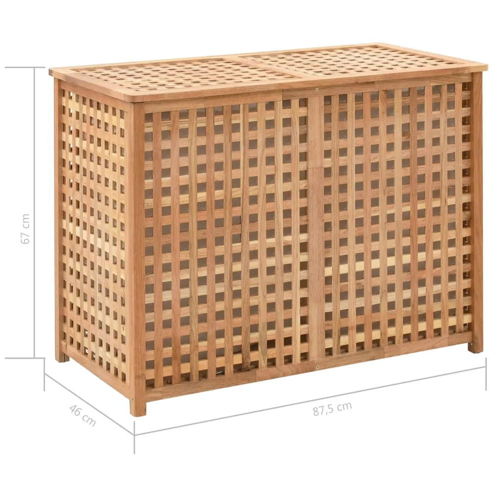 Tömör diófa szennyeskosár 87,5 x 46 x 67 cm