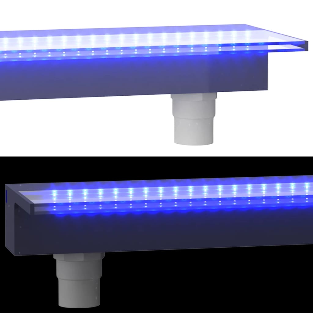 Akril vízeséskifolyó RGB LED-ekkel 90 cm