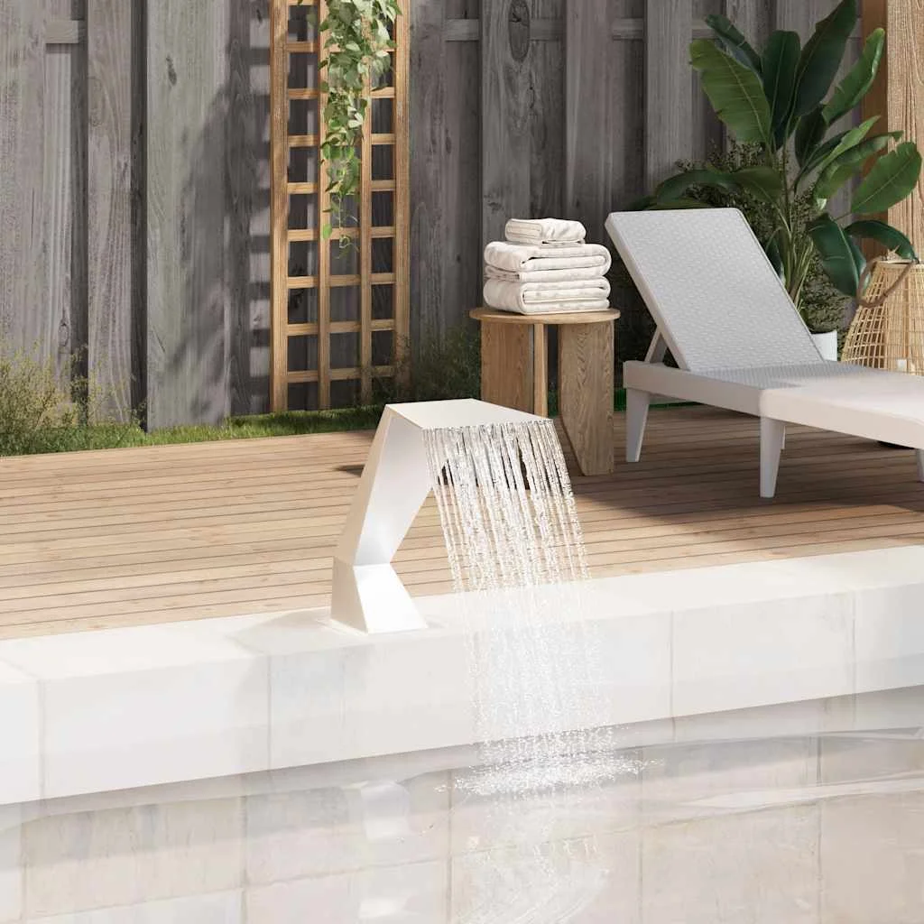 Ezüstszínű rozsdamentes acél medence-szökőkút 64 x 30 x 52 cm  