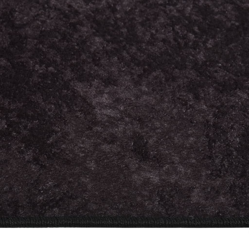 Antracitszürke csúszásmentes mosható szőnyeg 190 x 300 cm