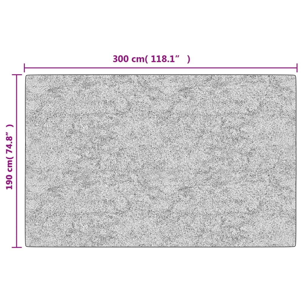 Antracitszürke csúszásmentes mosható szőnyeg 190 x 300 cm