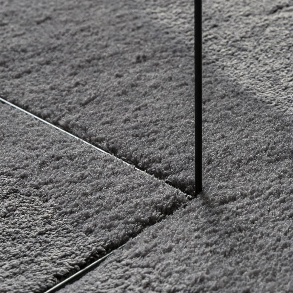HUARTE antracit rövid szálú puha és mosható szőnyeg 200x200 cm