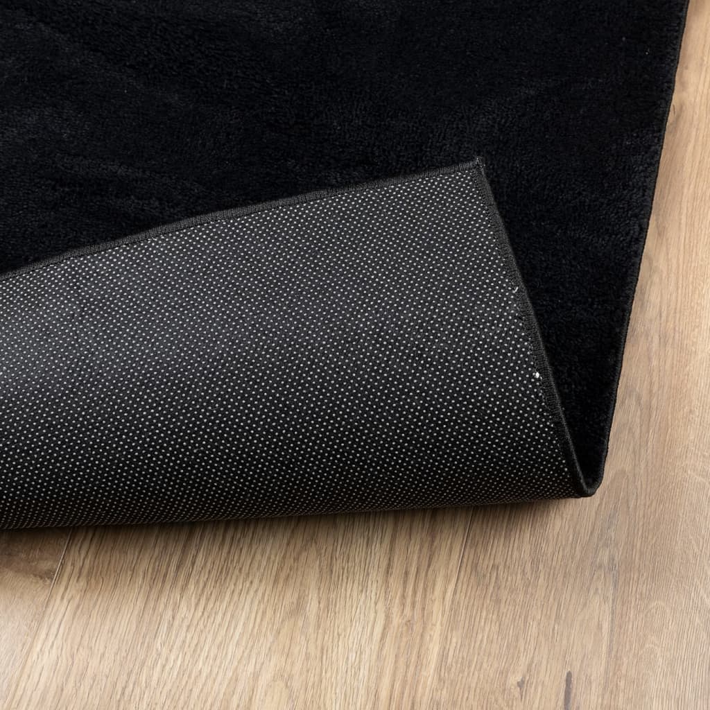 OVIEDO fekete rövid szálú szőnyeg 240 x 340 cm