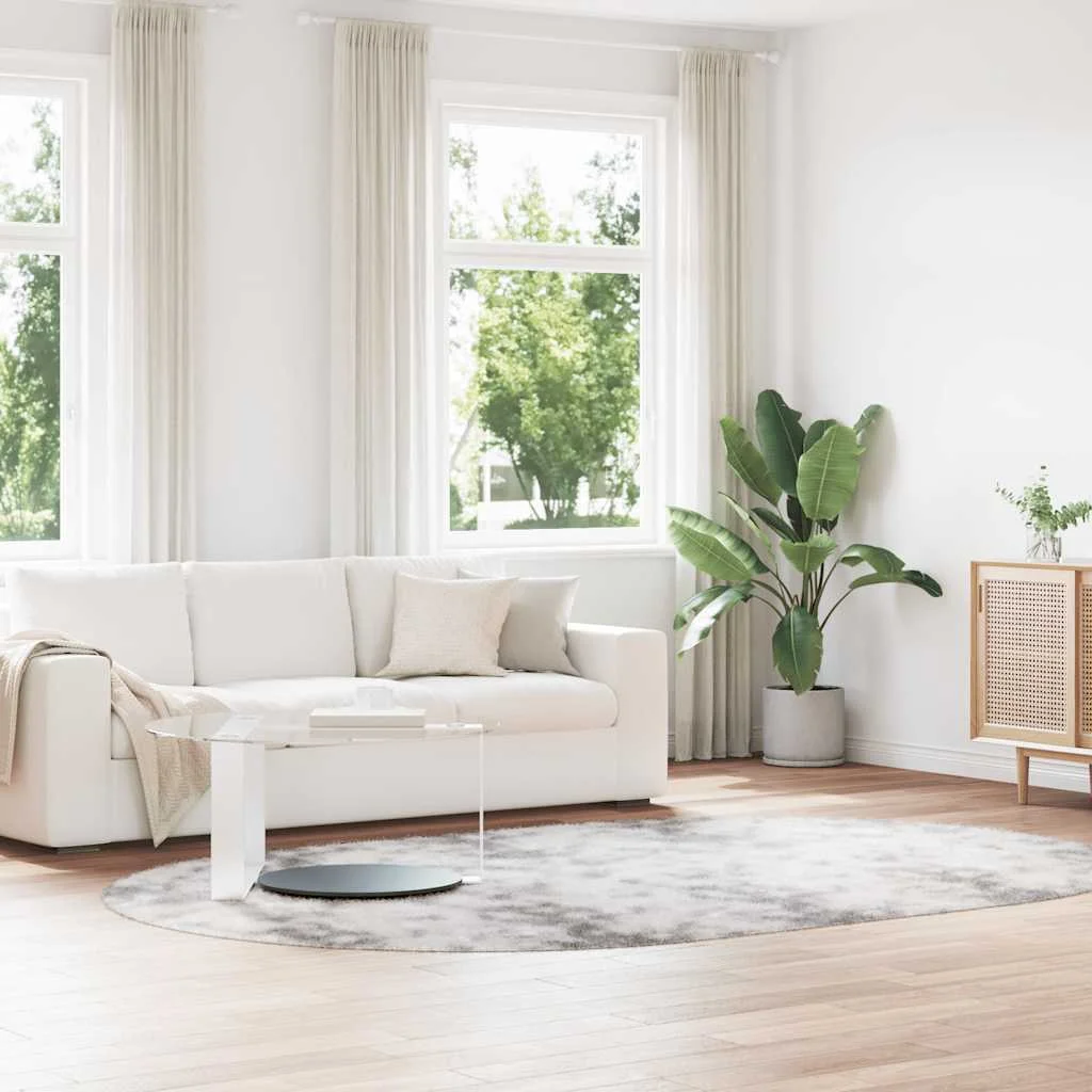 Ezüstszürke hosszú szálú NAVARRA bozontos szőnyeg 300x200 cm