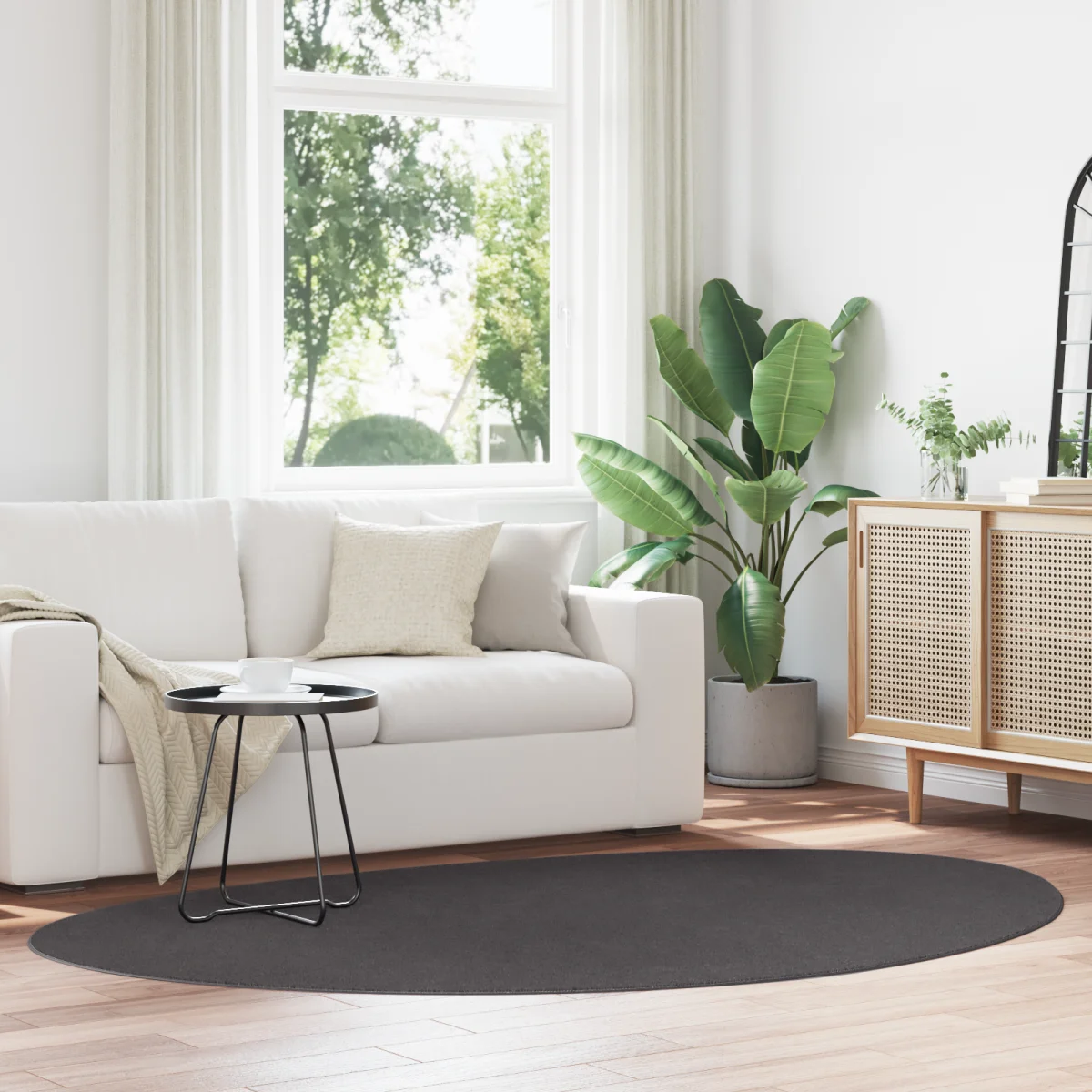 Szőnyeg 'HUARTE'Rövid szálú Puha és Mosható Antracit 160x230 cm