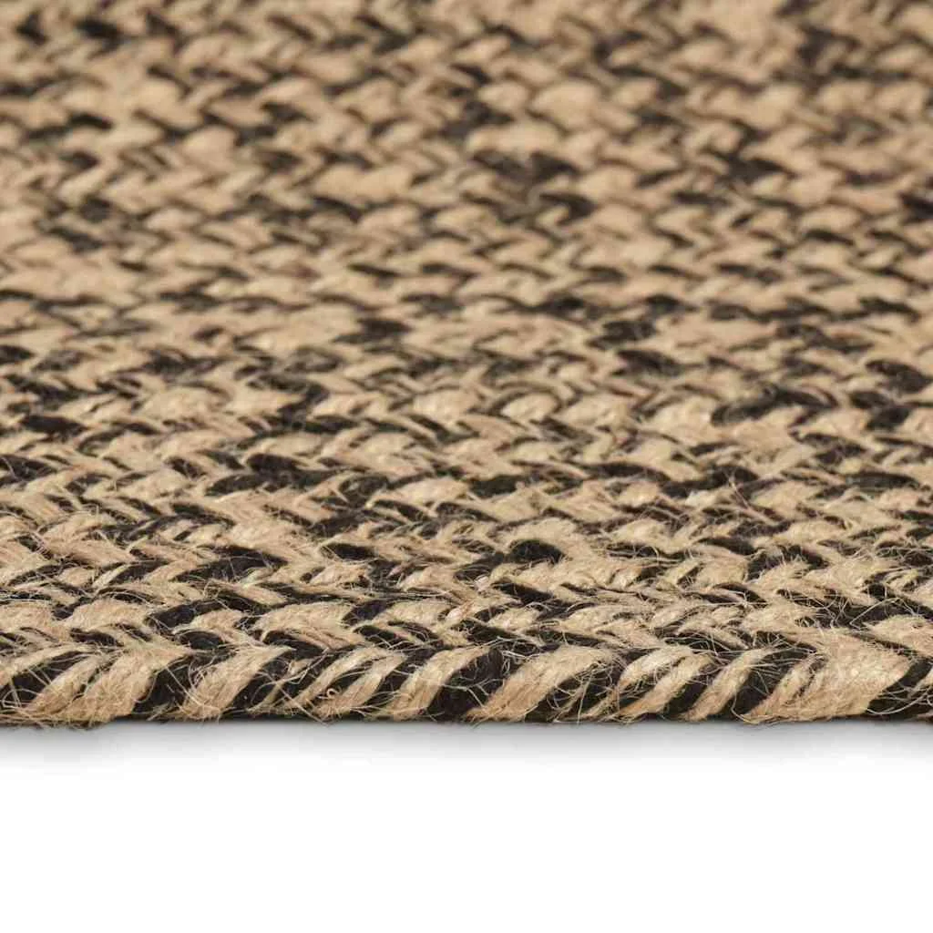 Szőnyeg Természetes és fekete 200 x 290 cm Juta