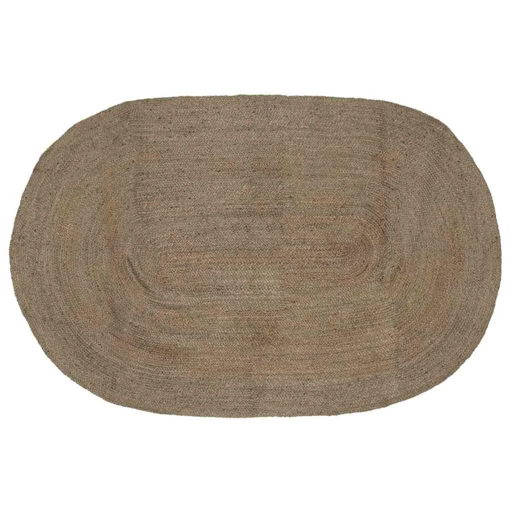Területszőnyegek Ovális Szürke 152 x 245 cm Juta