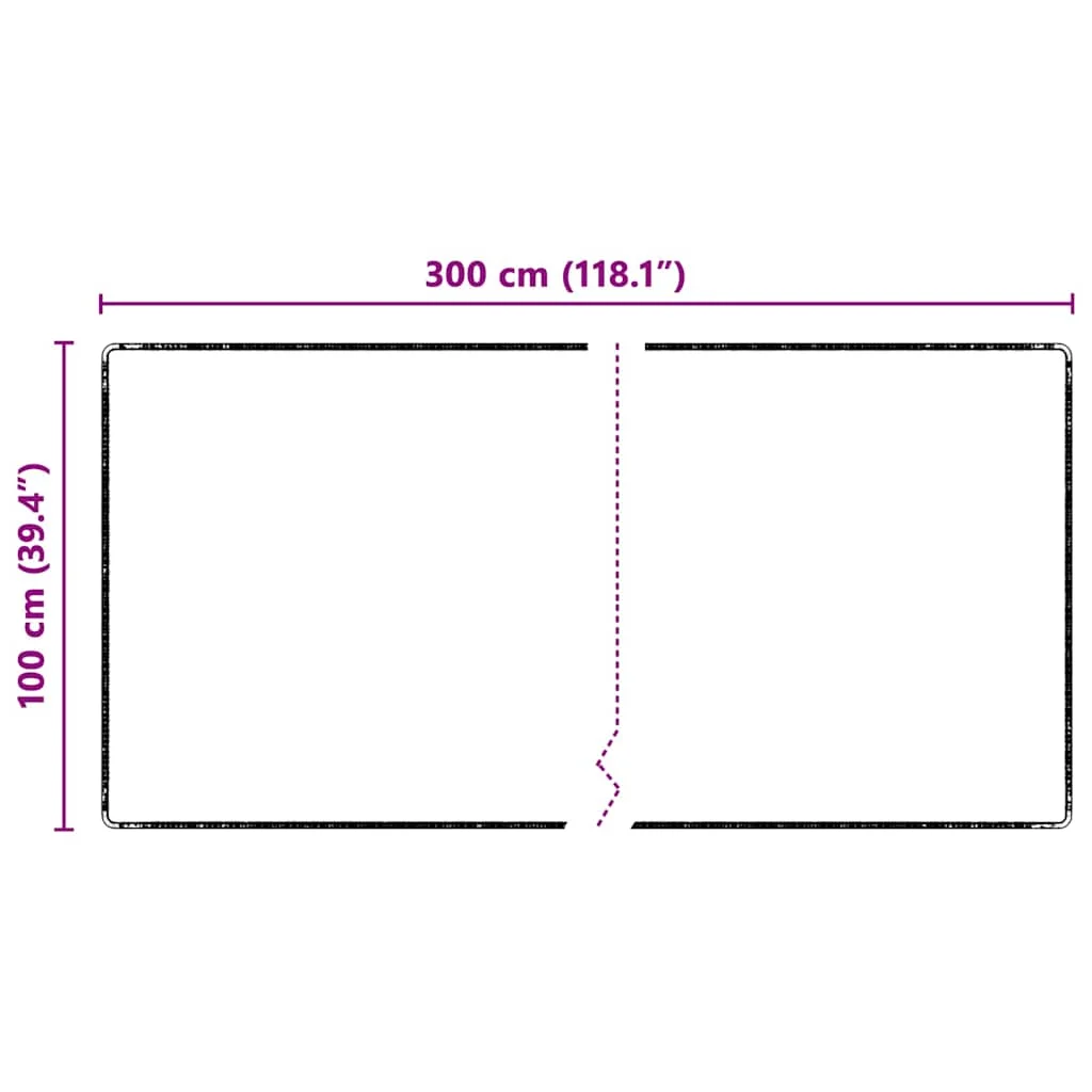 Szőnyeg futó Fekete 100 x 300 cm 100% Polipropilén Tuftr