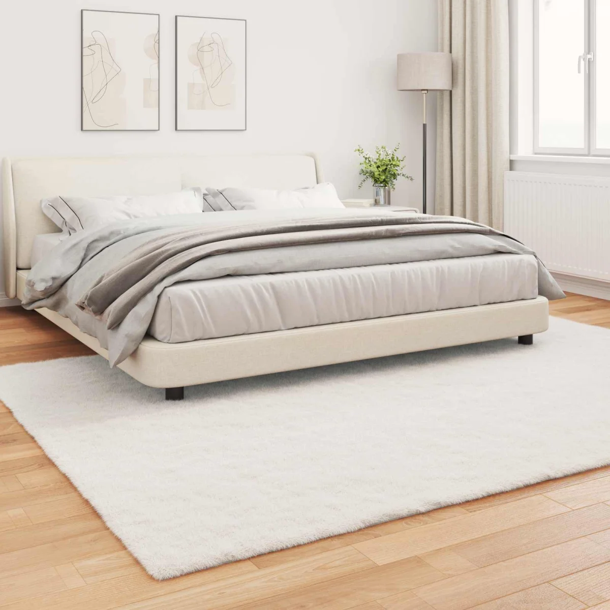 Mű Nyúl Szőr Szőnyeg Olite Krém 200 x 280 cm Poliészter