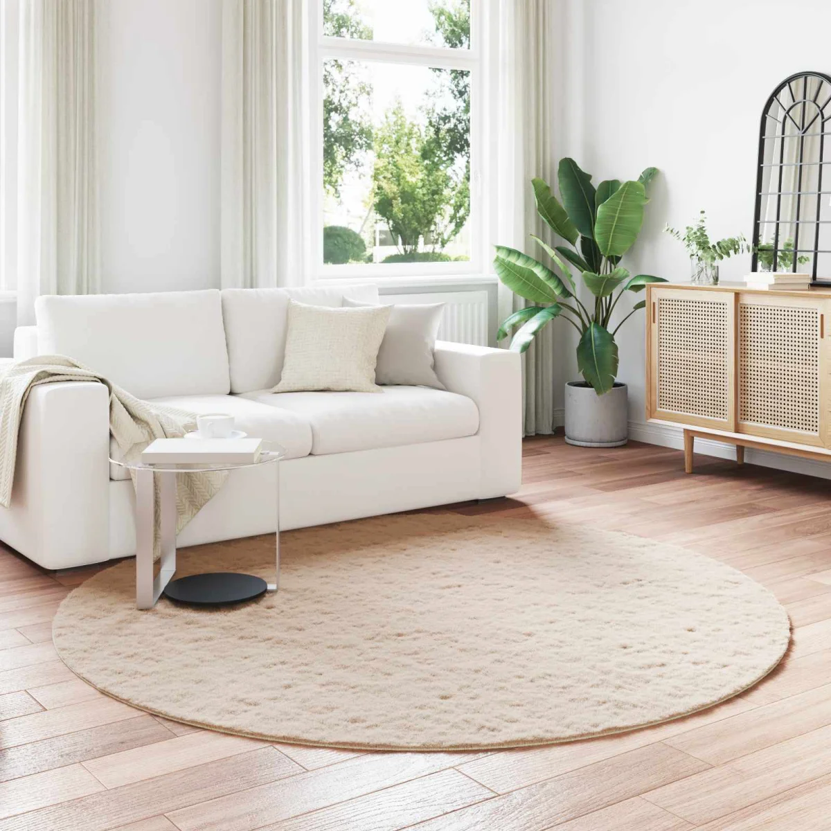 Mű Nyúl Szőr Szőnyeg Olite Tópszínű Ø 200 cm Poliészter