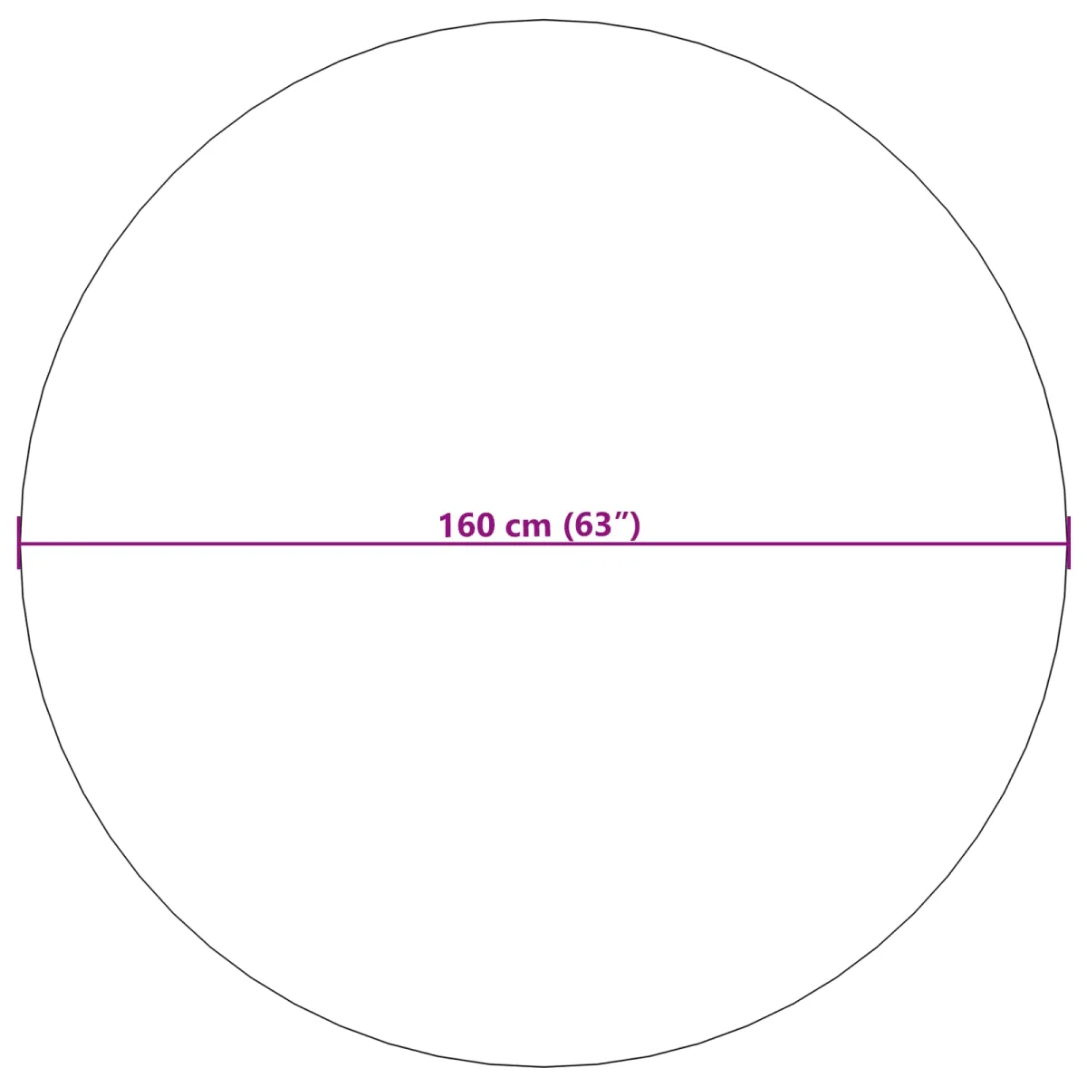 Területszőnyegek Kerek Krém Ø 160 CM