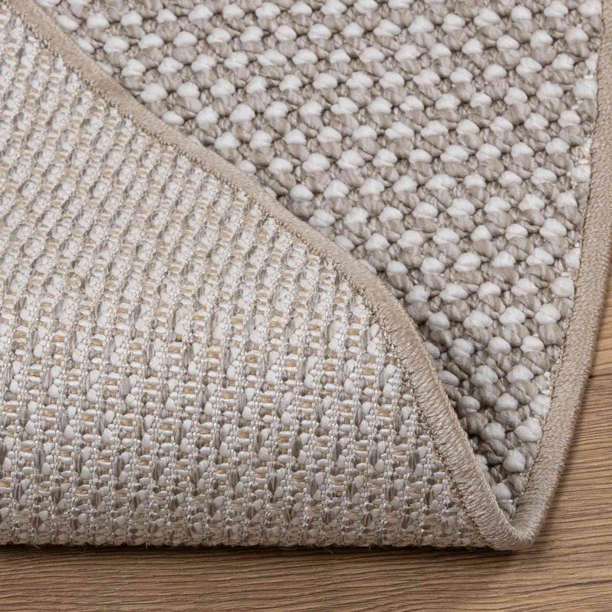 Területszőnyegek Kerek Krém és Taupe Ø 200 CM