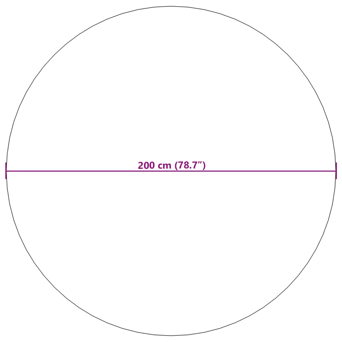 Területszőnyegek Kerek Krém Ø 200 CM