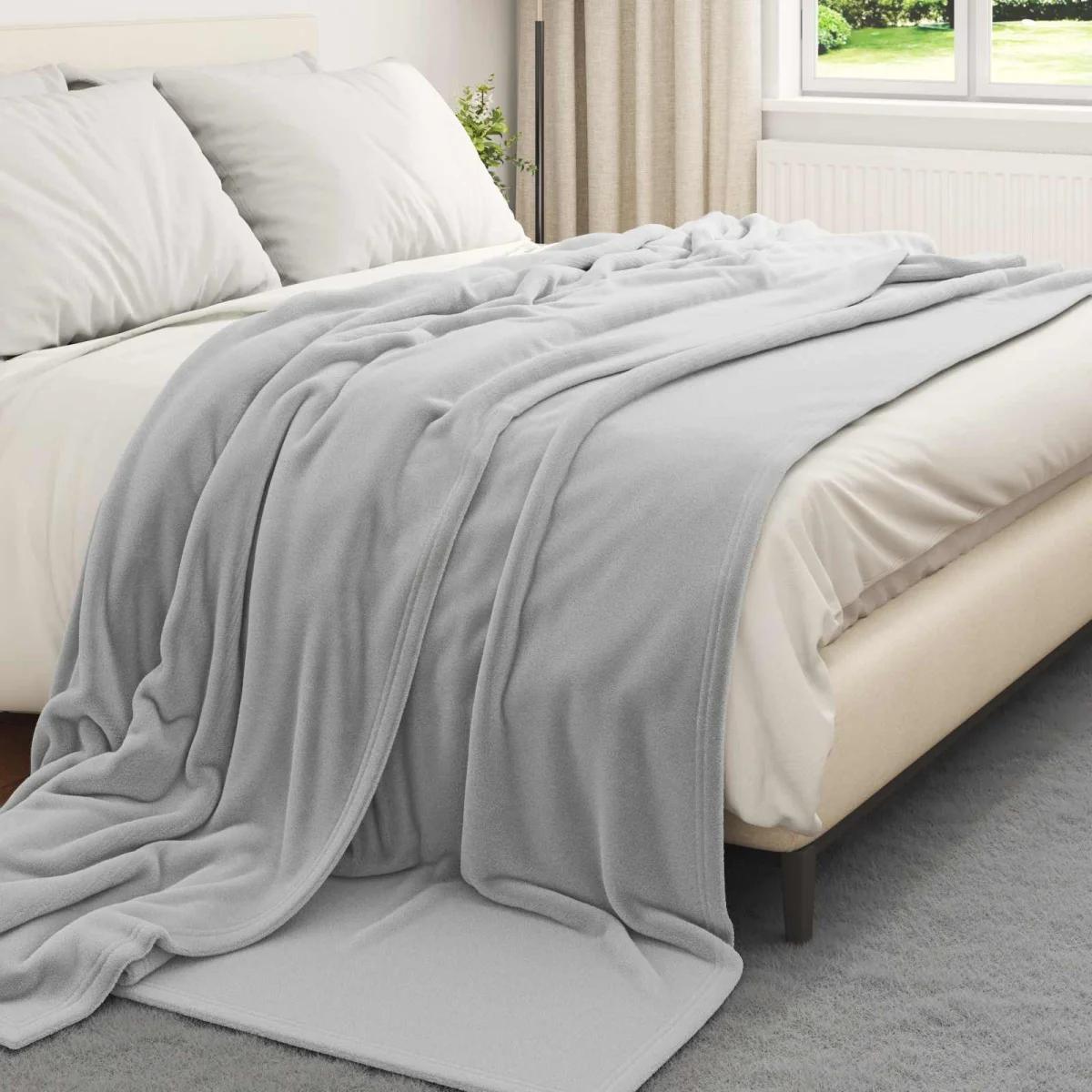 Takarók 6 pcs Szürke 240 x 270 cm Gyapjú