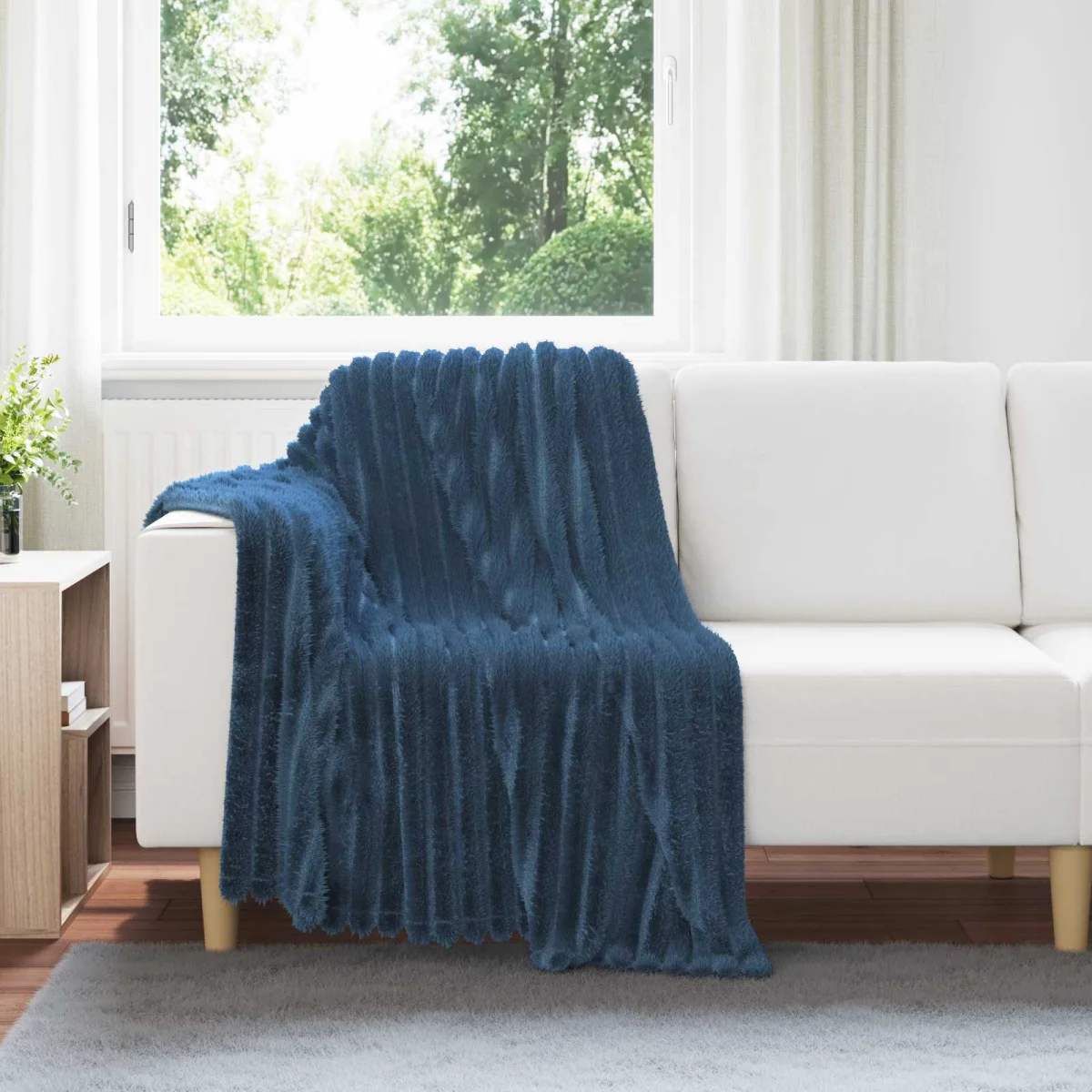 Takarók 6 pcs Sötétkék 150 x 130 cm Gyapjú