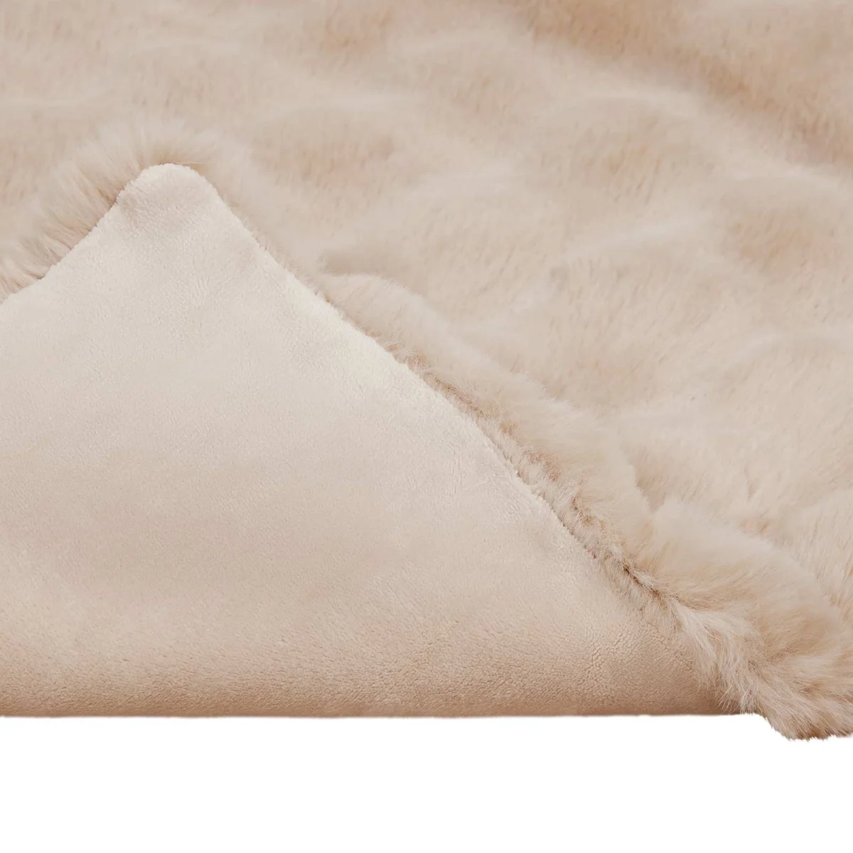 Csúszásgátlós műnyúl takaró Olite 4 pcs Bézs 130 x 150 cm