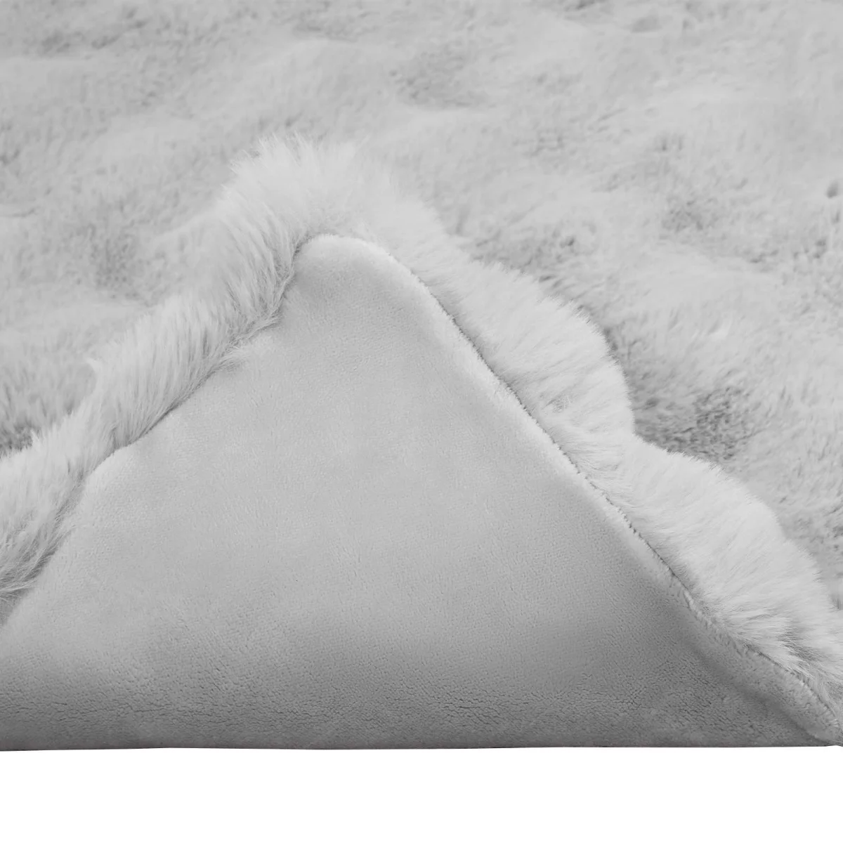 Csúszásgátlós műnyúl takaró Olite 4 pcs Szürke 240 x 270 cm