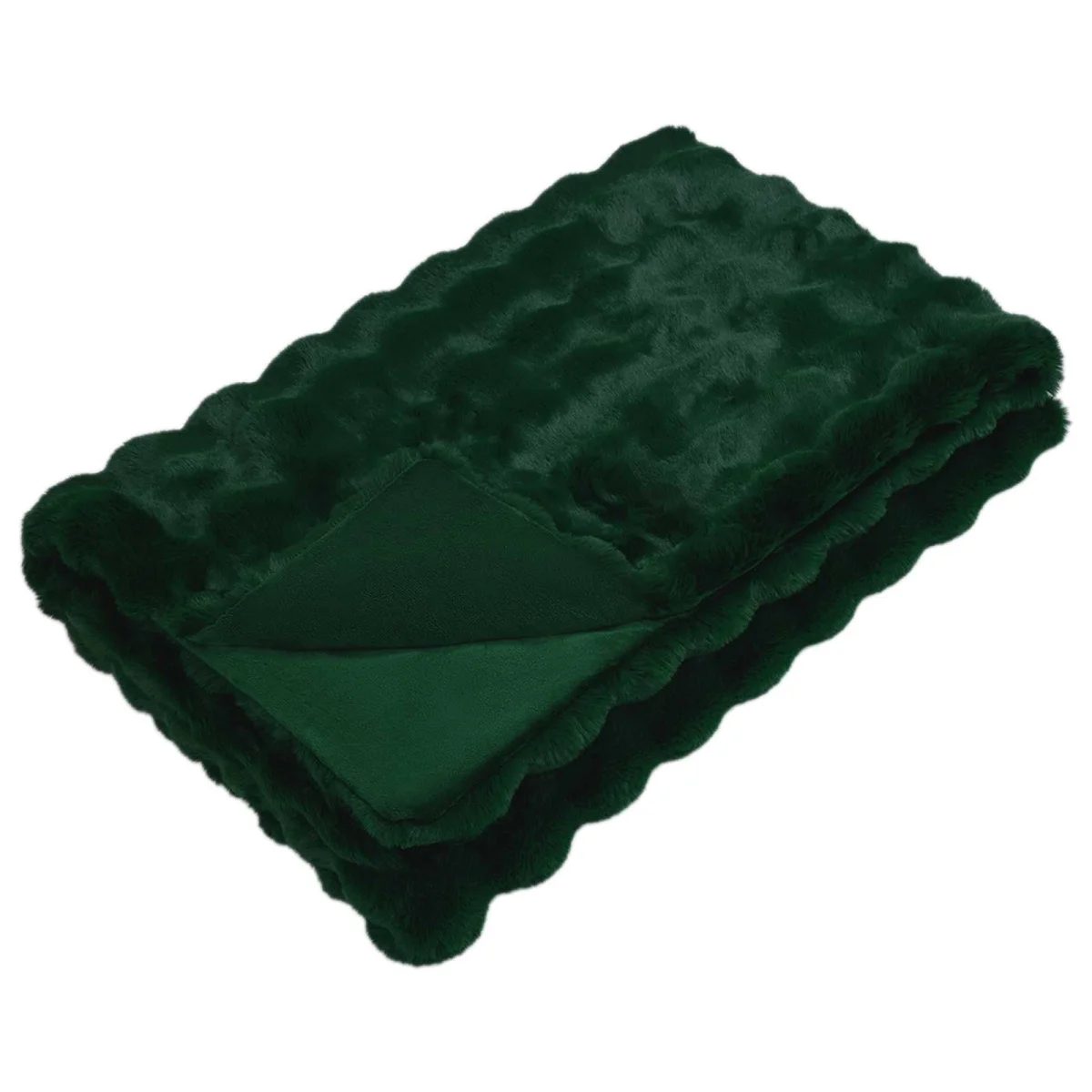 Csúszásgátlós műnyúl takaró Olite 4 pcs Sötétzöld 240 x 270 cm