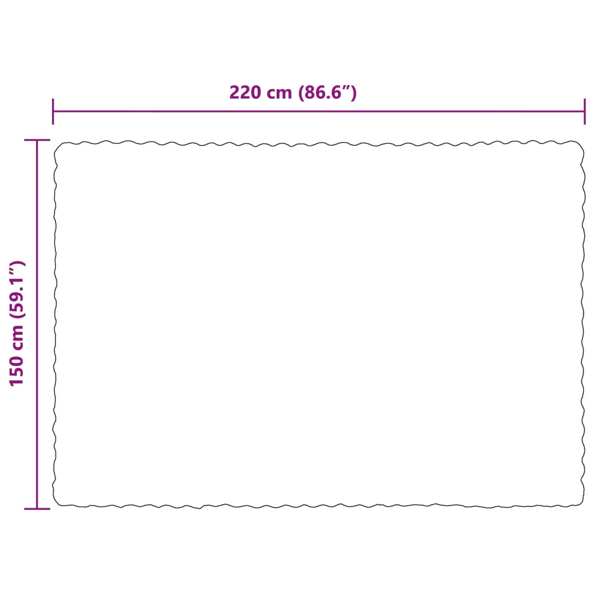 Csúszásgátlós műnyúl takaró Olite Fehér 150 x 220 cm Poliészter