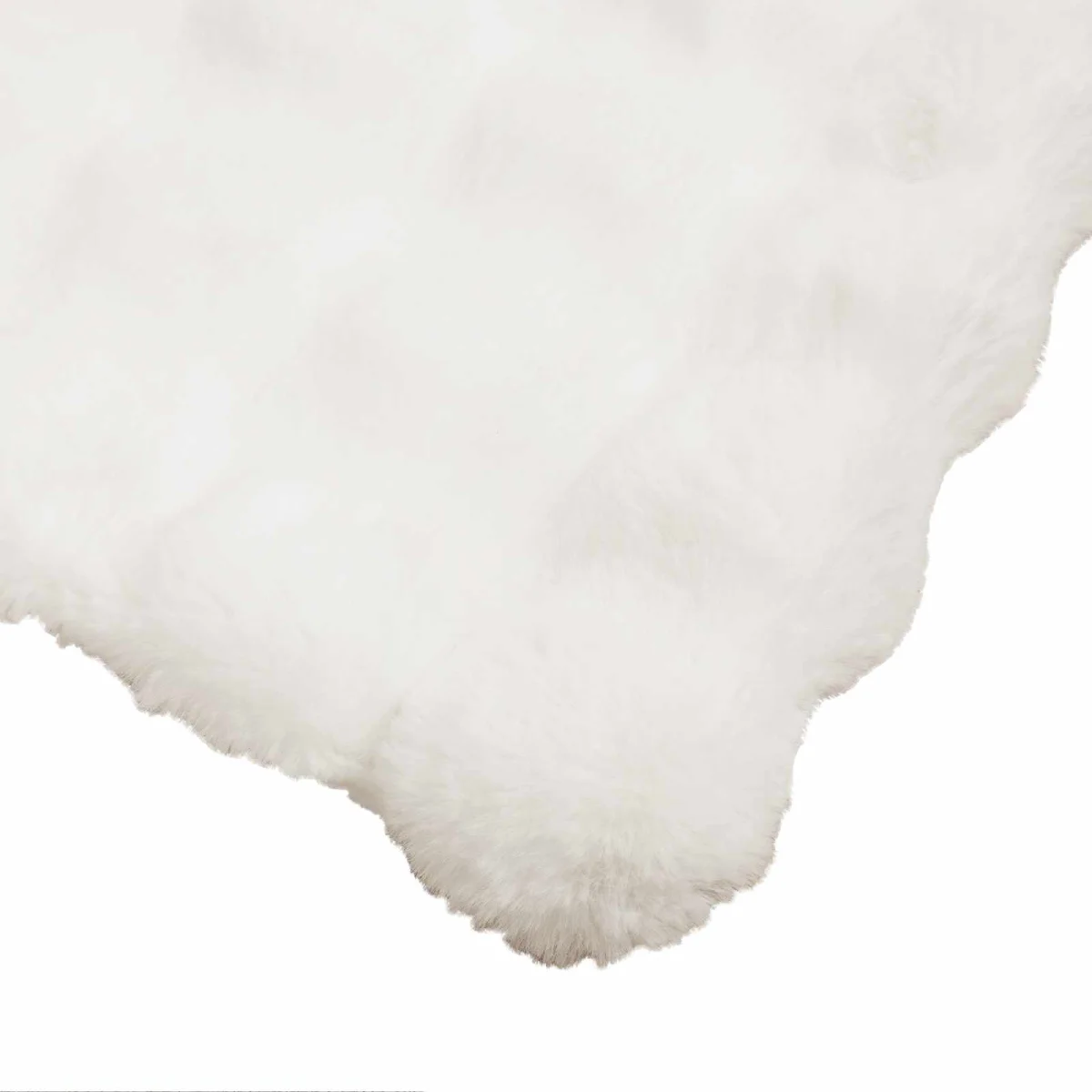 Csúszásgátlós műnyúl takaró Olite 4 pcs Fehér 150 x 220 cm