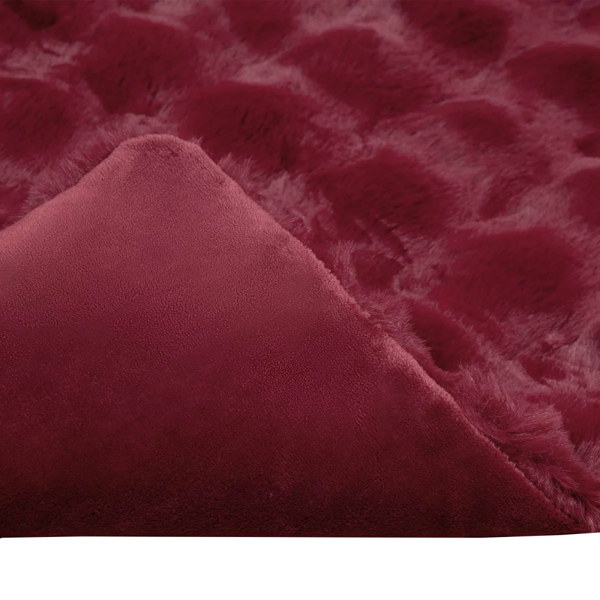 Csúszásgátlós műnyúl takaró Olite 4 pcs Bordeaux piros