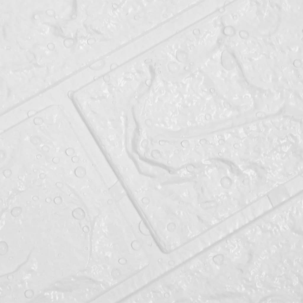 40 db fehér öntapadós 3D tégla hatású falmatrica