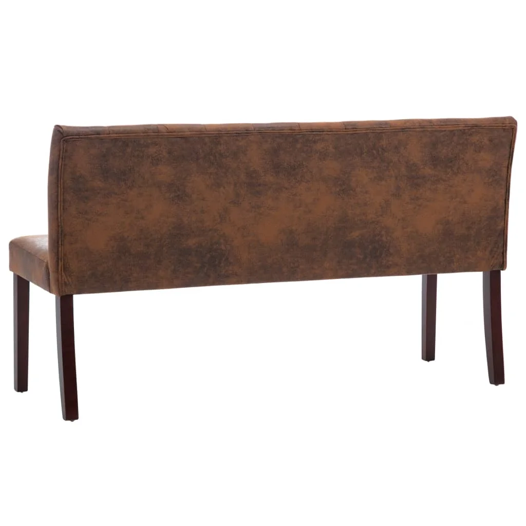Barna művelúr pad 148,5 cm 