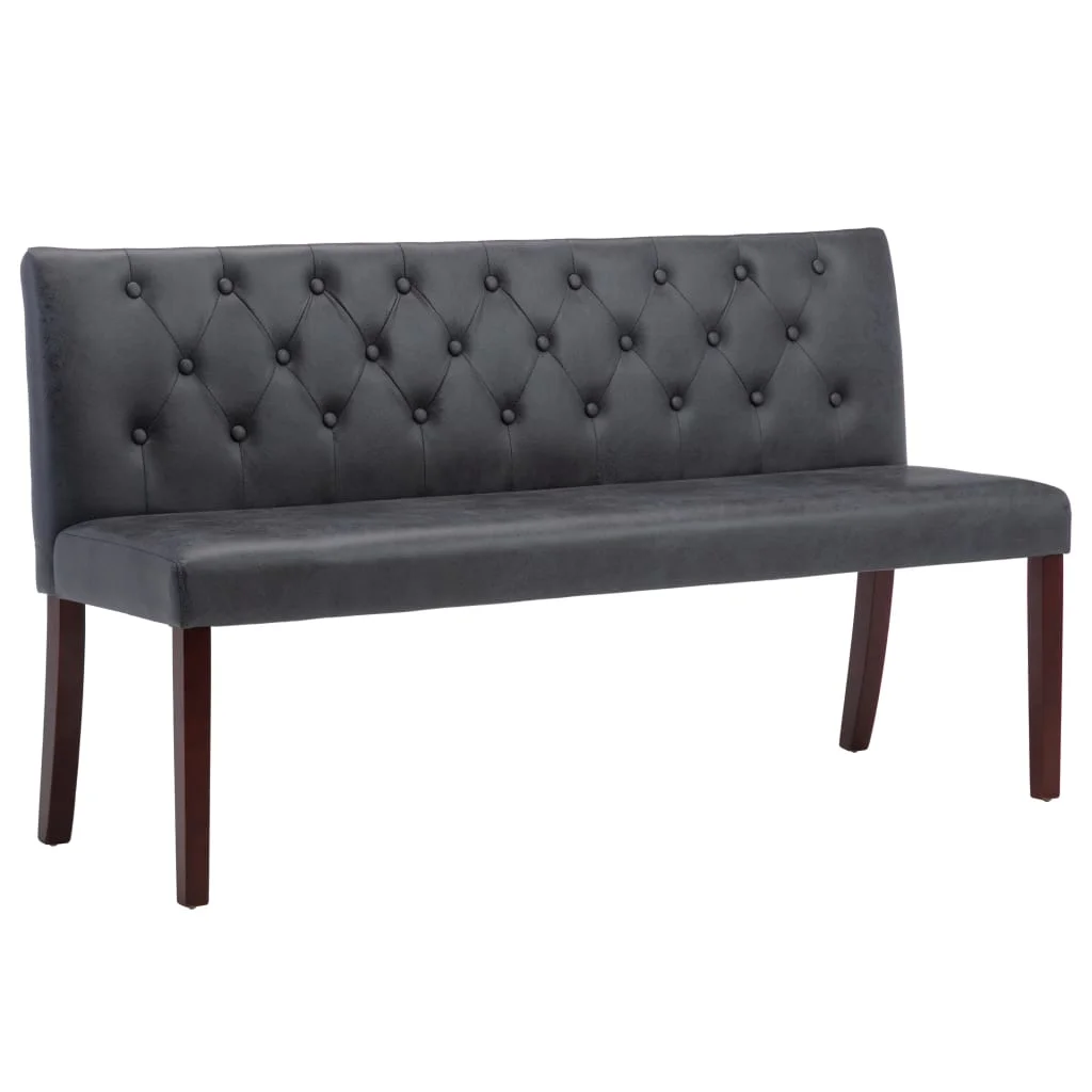 Szürke művelúr pad 148,5 cm 