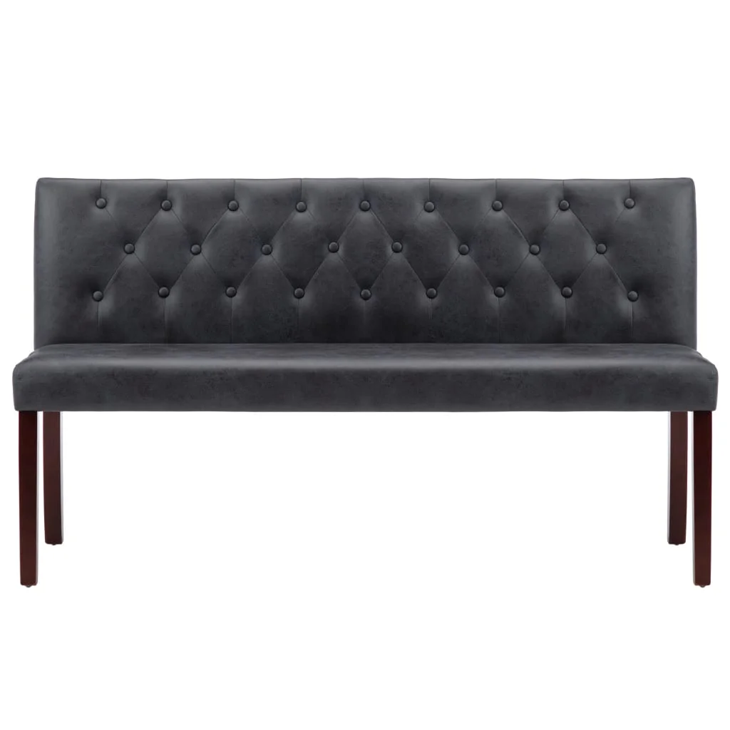 Szürke művelúr pad 148,5 cm 