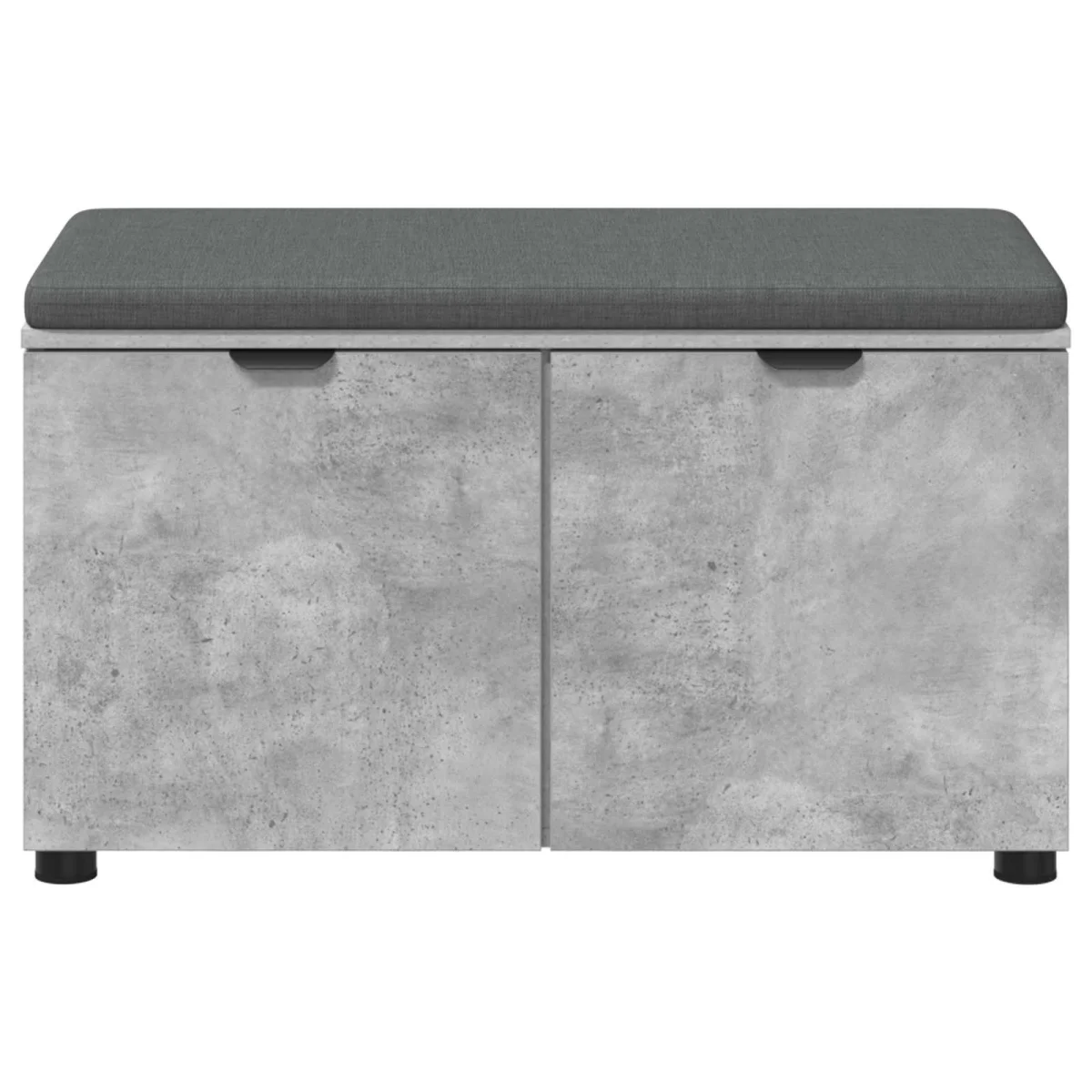 Előtér pad Beton Szürke 80 x 38 x 46 cm Műanyag Fa és Szövet
