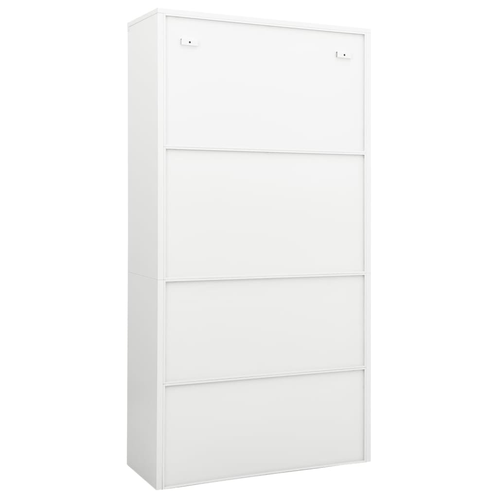 Fehér acél irodai szekrény 90 x 40 x 180 cm