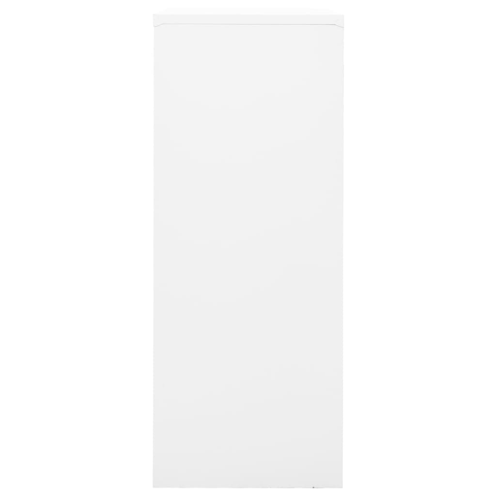 Fehér acél irodai szekrény 90 x 40 x 102 cm
