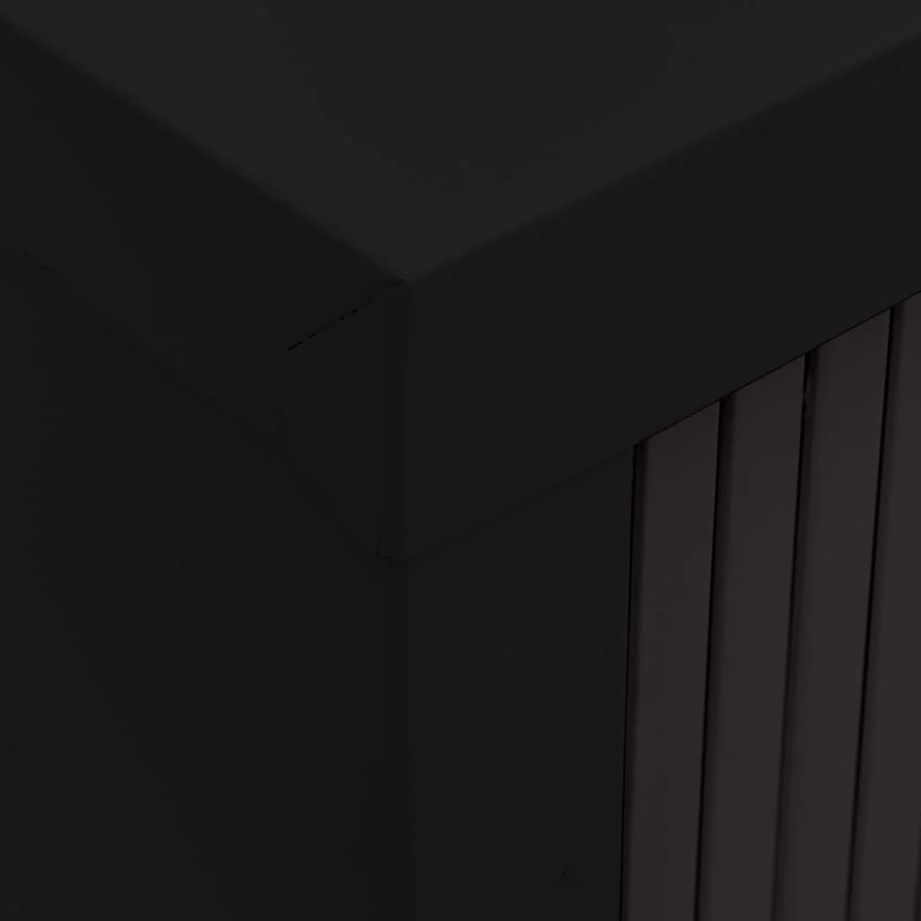 Fekete acél tolóajtós szekrény 90 x 40 x 90 cm