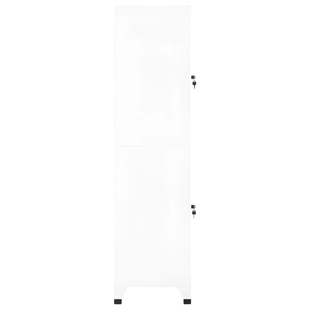 Fehér acél zárható szekrény 38 x 45 x 180 cm