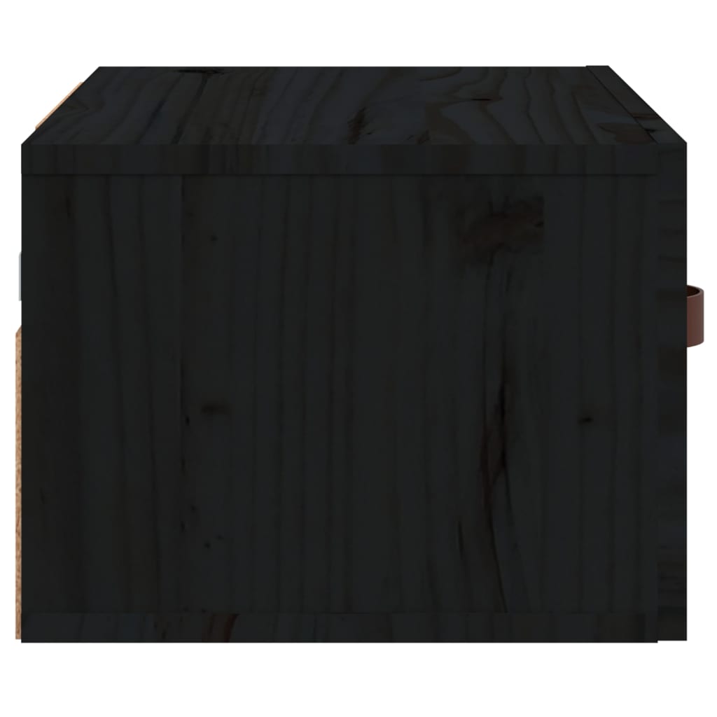 2 db fekete falra szerelhető éjjeliszekrény 40 x 29,5 x 22 cm