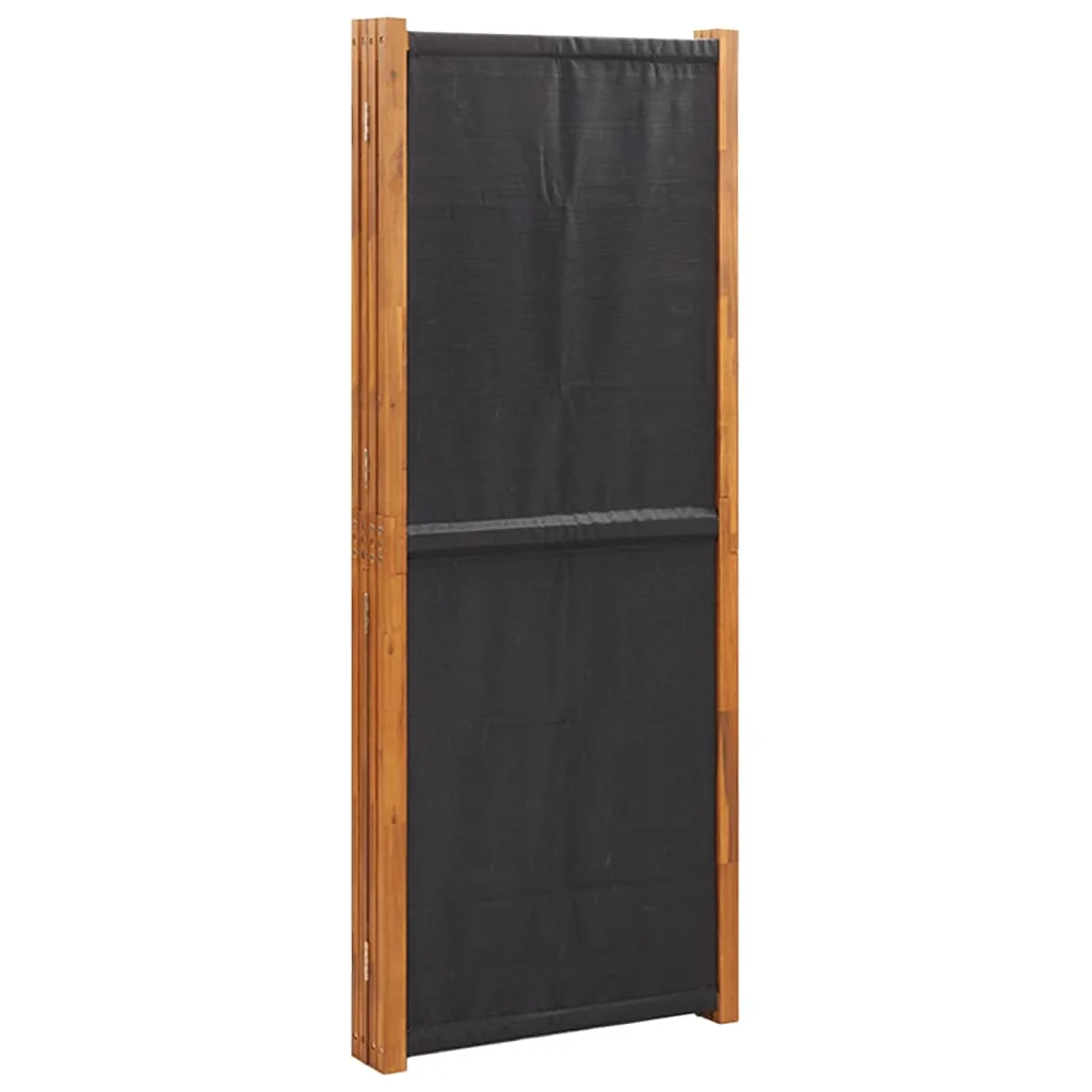 Fekete 4 paneles térelválasztó 280x180 cm