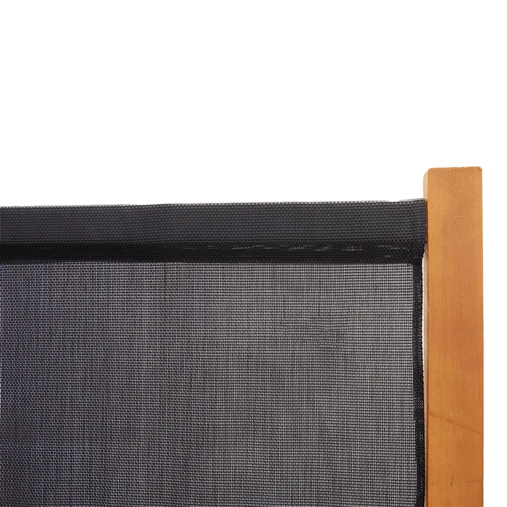 Fekete 4 paneles térelválasztó 280x180 cm