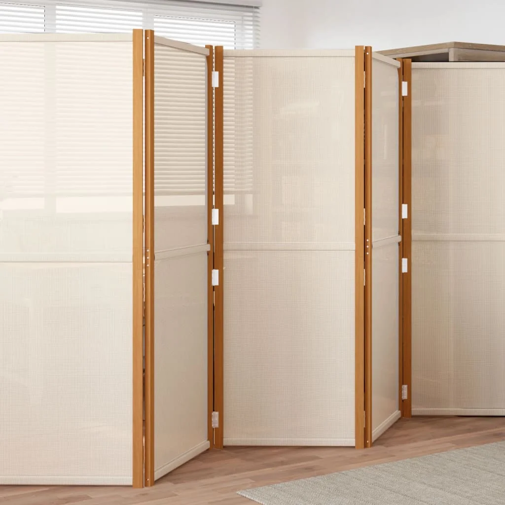 Fehér 6 paneles térelválasztó 420x180 cm