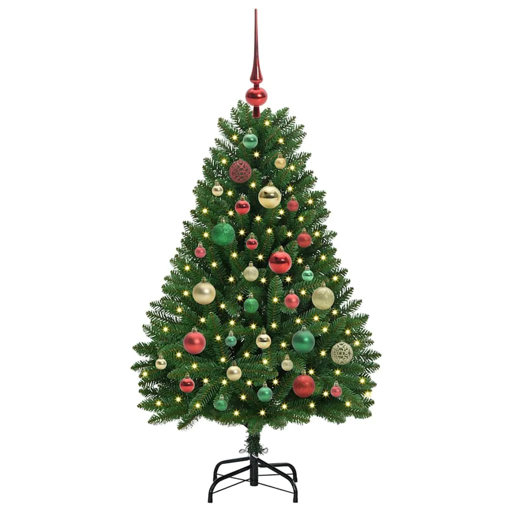Mű karácsonyfa 150 LED-del Zöld 120 cm PVC és fém