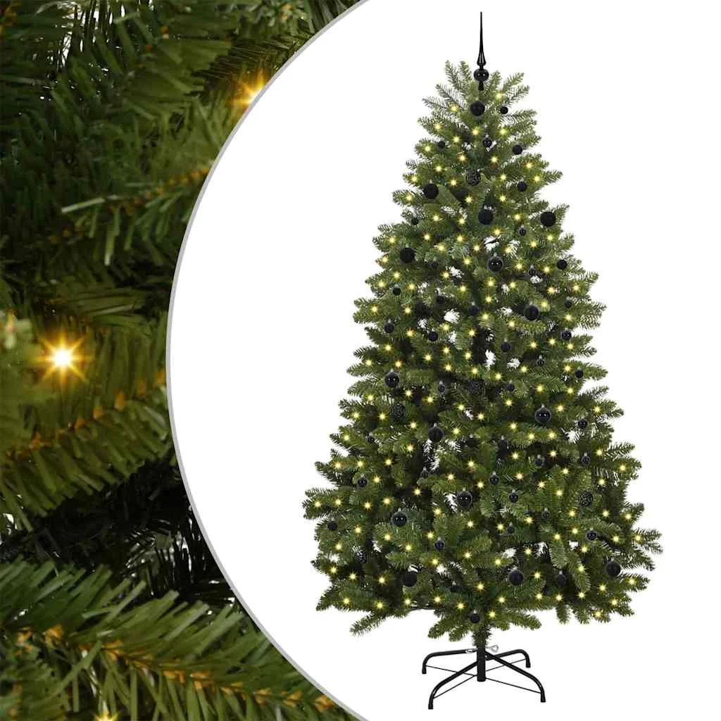 Mű karácsonyfa 300 LED-del Zöld 240 cm PVC és fém