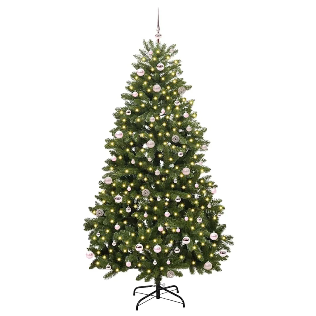 Mű karácsonyfa 300 LED-del Zöld 240 cm PVC és fém