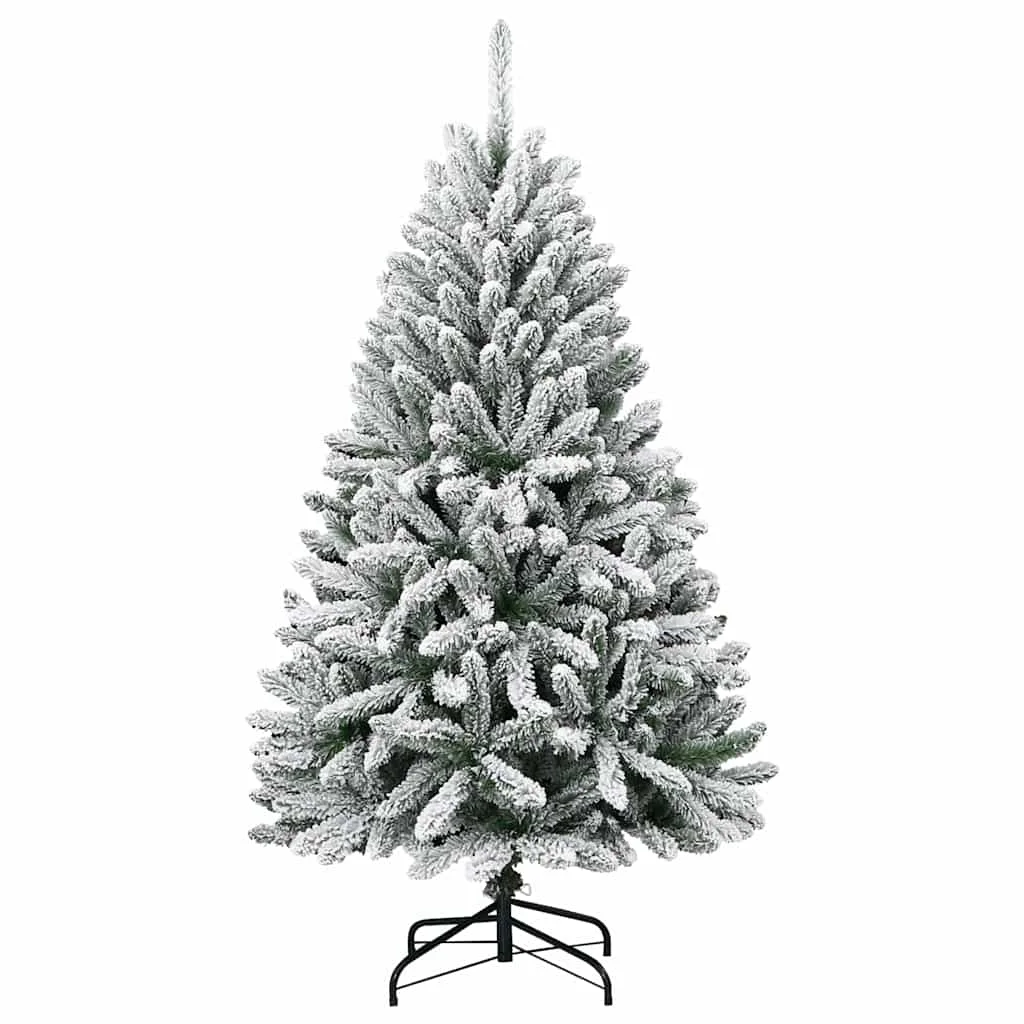 Mű karácsonyfa 150 LED-del Zöld és Fehér 150 cm PVC és fém