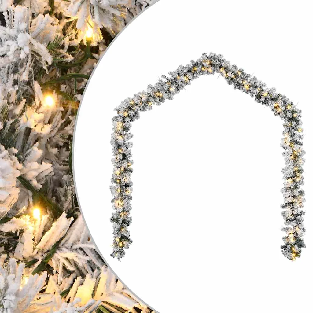 Zöld PVC karácsonyi füzér LED-ekkel 20 m