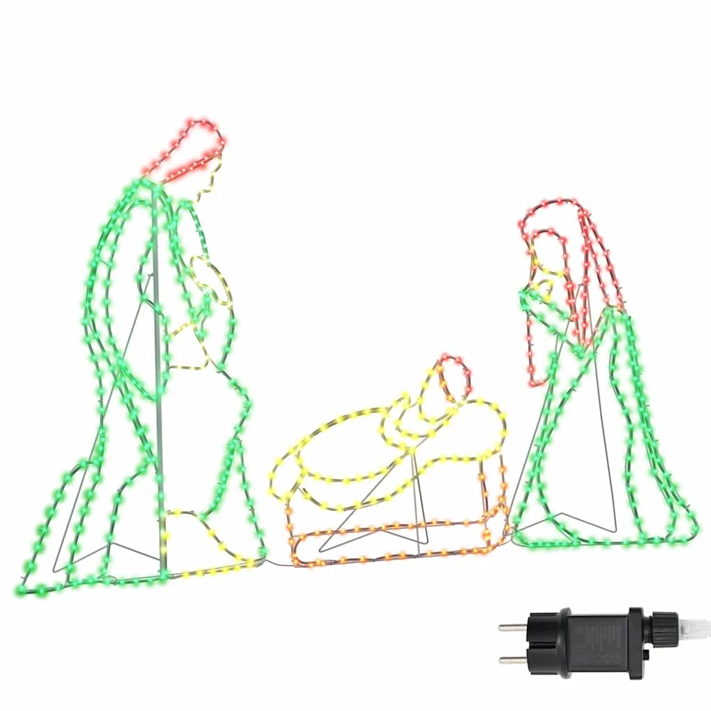 Világító Betlehemi Jelenet 550 LED-del Sokszínű 112 x 72 cm PVC